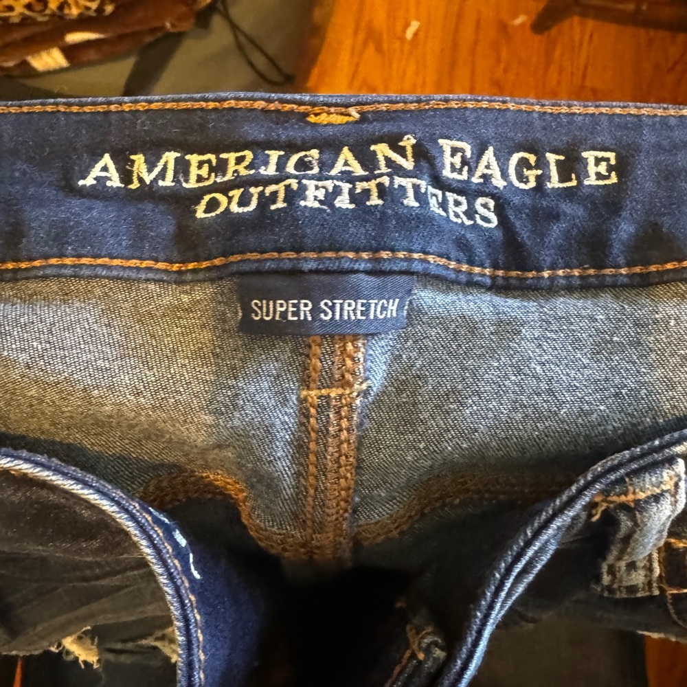 American Eagle Outfitters Dark Blue Denim Super Stretch Jeans